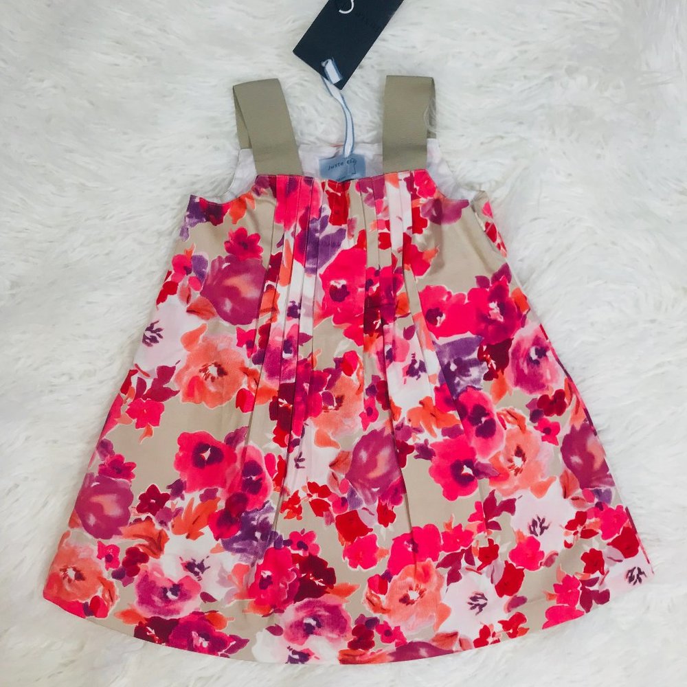 JUSTE CLE TODDLER GIRLS FLORAL DRESS "NWT"